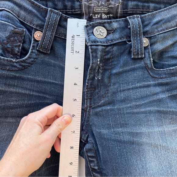 Big Star Jeans Liv Boot Bootcut Blue Denim Womens 27L - Picture 7 of 15